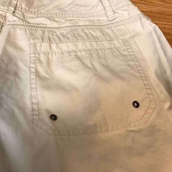 Tribal Womens Bermuda Cargo Shorts Sz 4 Beige  Cotton Lightweight Casual Summer - Picture 7 of 12